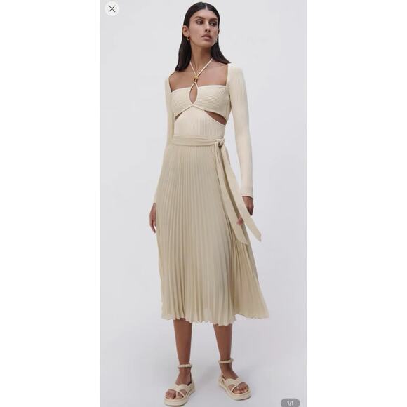 Jonathan Simkhai Elenor Rib Halter Cutout Top XS - Picture 2 of 7